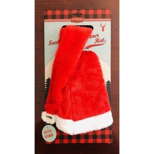 Christmas Santa's Bottle Opener Hat - Plush Hat with Built in Bottle Opener Gift